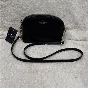 Kate Spade Black Crossbody with Gold Accents